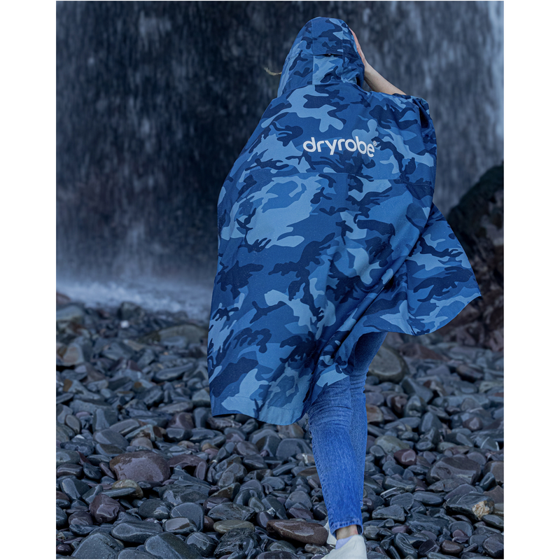 dryrobe® Waterproof Poncho Blue Camo