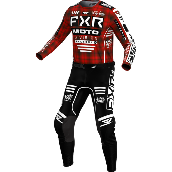 FXR Podium Gladiator MX 24 Kit Red Plaid/Black