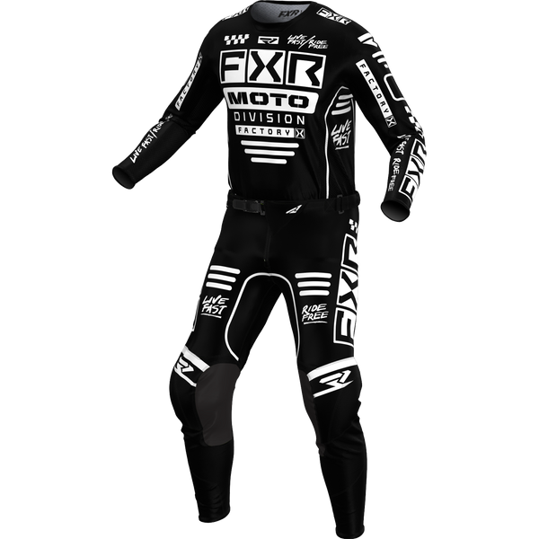 FXR Youth Podium MX 24 Kit Black/White