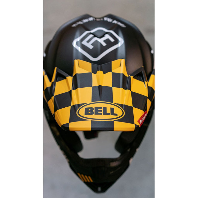 Fasthouse/Bell Replacement Visor & Mouthpiece Checkers Black/Yellow