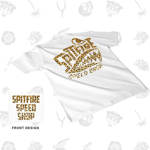 Spitfire Speed Shop Adult Tee White/Leopard